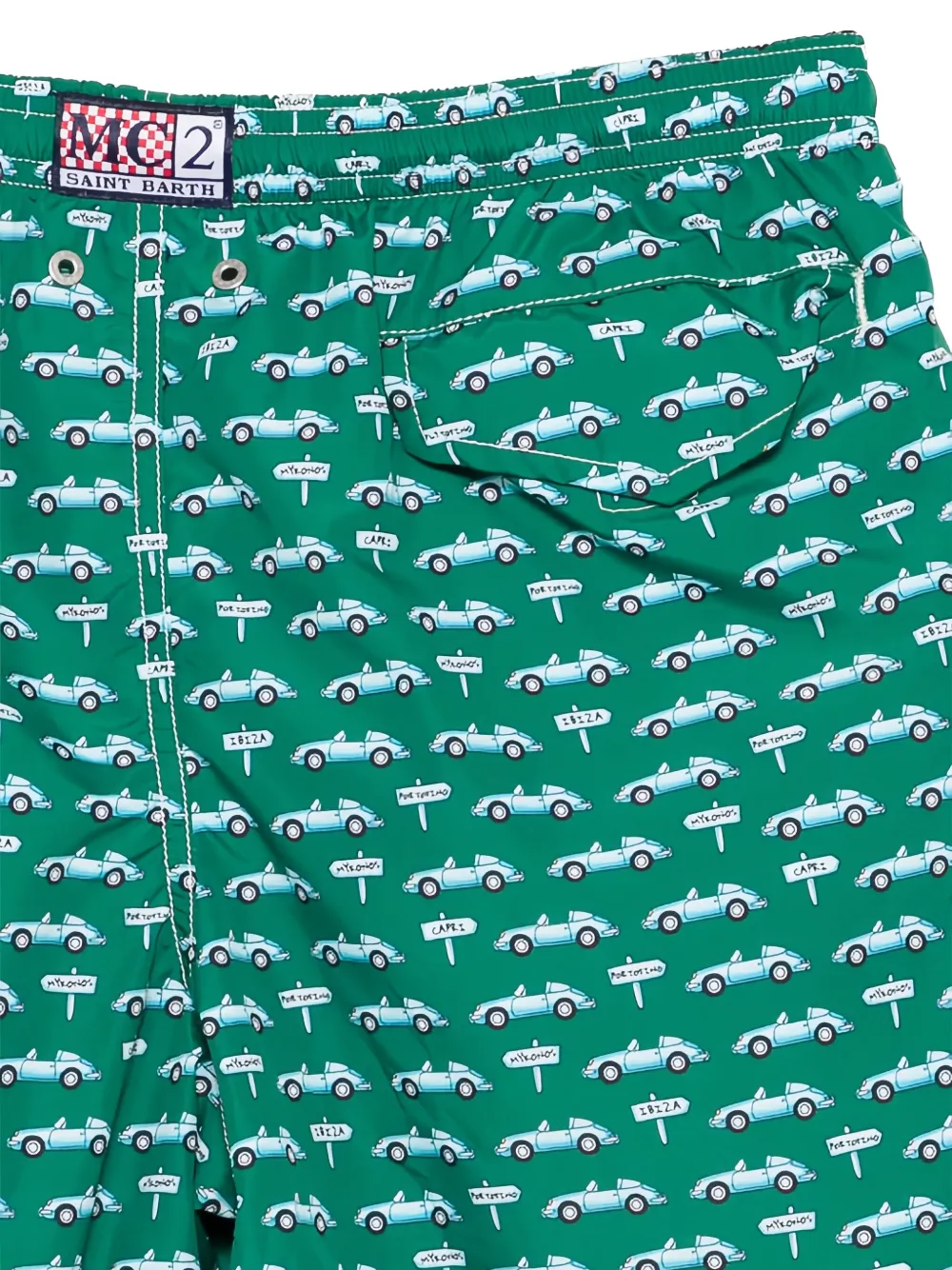 MC2 Saint Barth Kids Zwembroek met print Groen