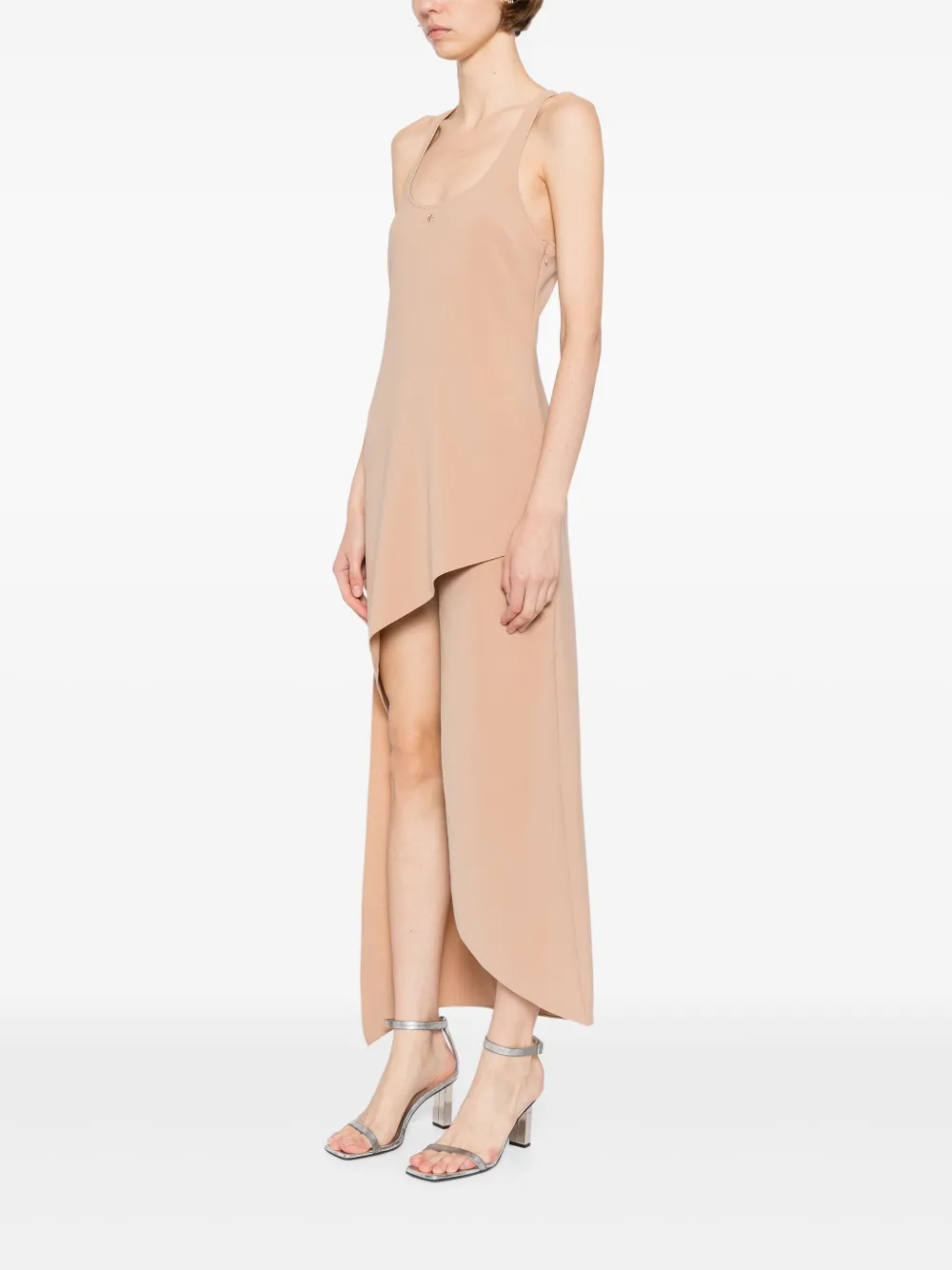 Courrèges Infinity midi-jurk Beige
