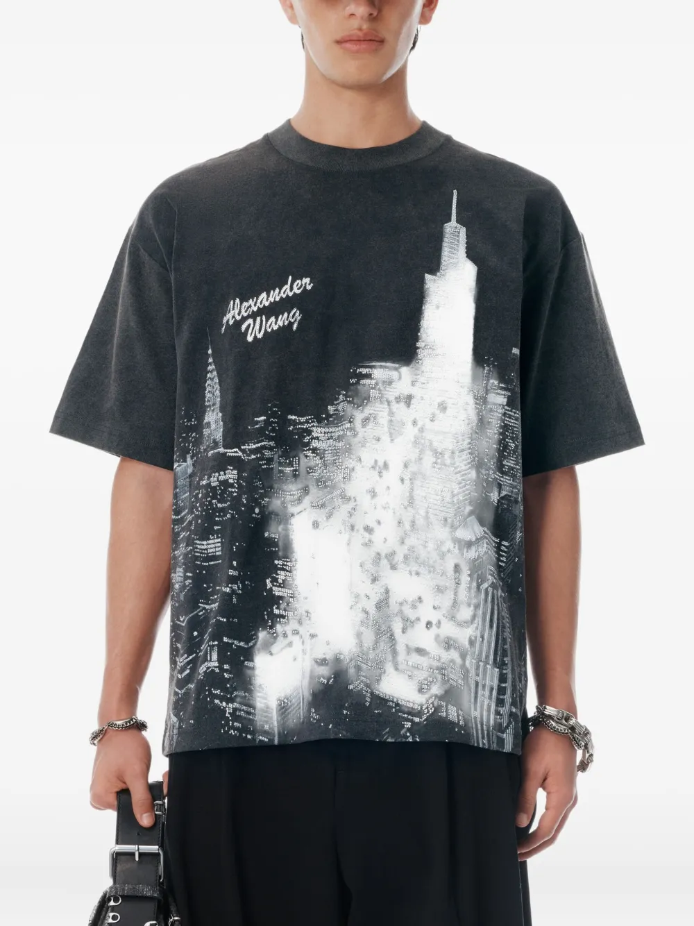 Alexander Wang T-shirt met print Zwart