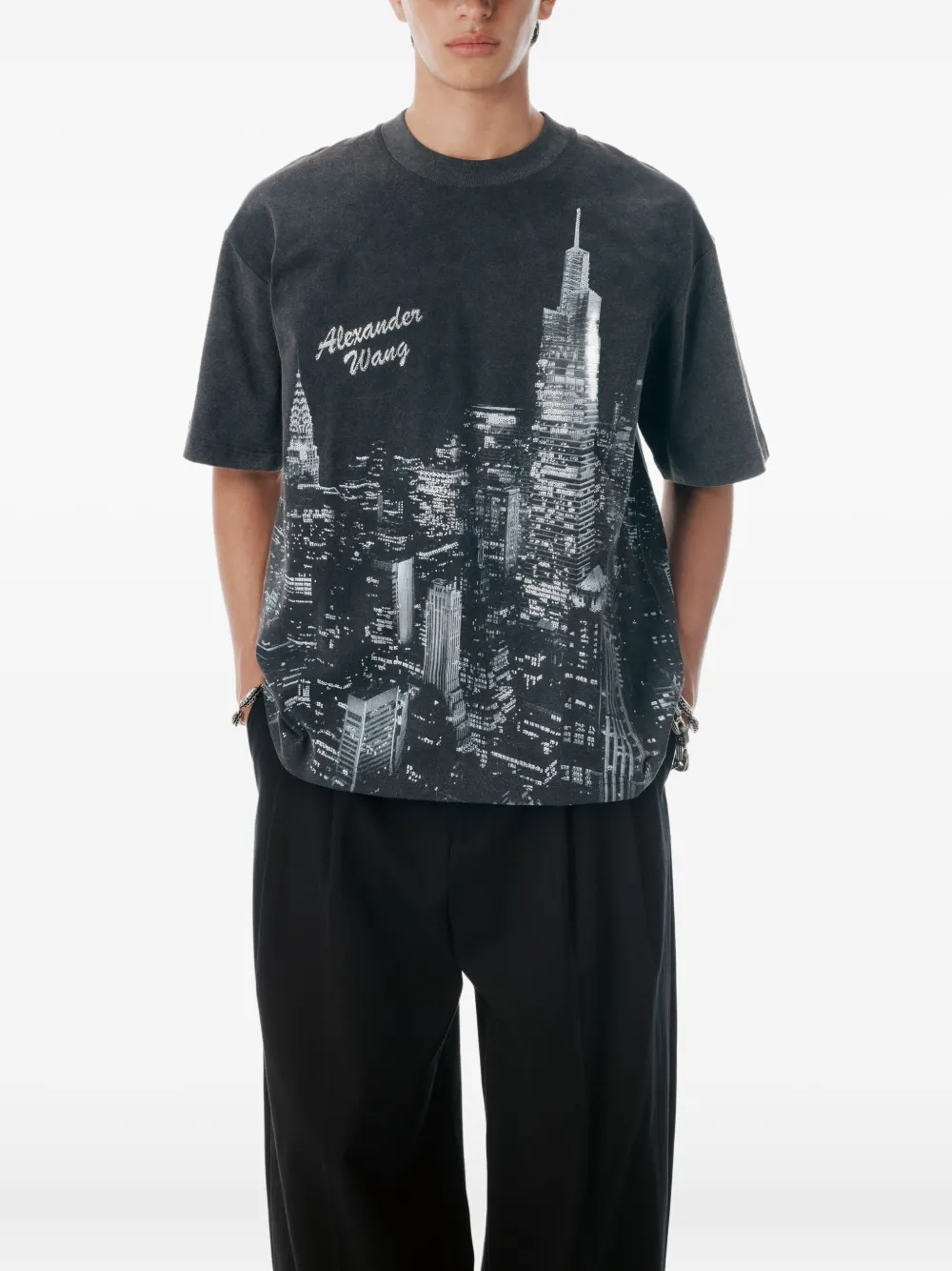 Alexander Wang T-shirt met print Zwart