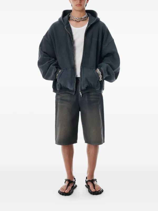alexanderwang アレキサンダーワン　ジップパーカー　スウェット Alexander Wang ジップアップ パーカー | ブラック | FARFETCH JP