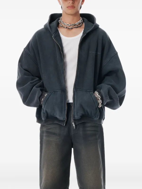 Alexander Wang ジップアップ パーカー | ブラック | FARFETCH JP