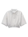 Alexander Wang elasticated-hem polo top - Grey