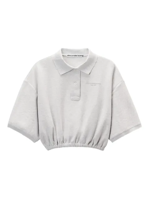 Alexander Wang elasticated-hem polo top