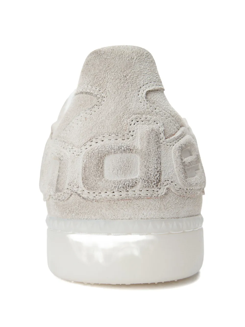 Alexander Wang Lex logo-embossed suede sneakers Neutrals