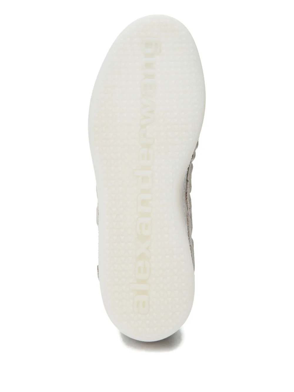 Alexander Wang Lex logo-embossed suede sneakers Neutrals