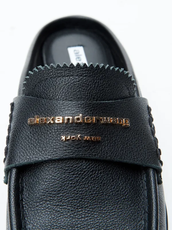 Alexander Wang Logo Lettering Mules | Black | FARFETCH