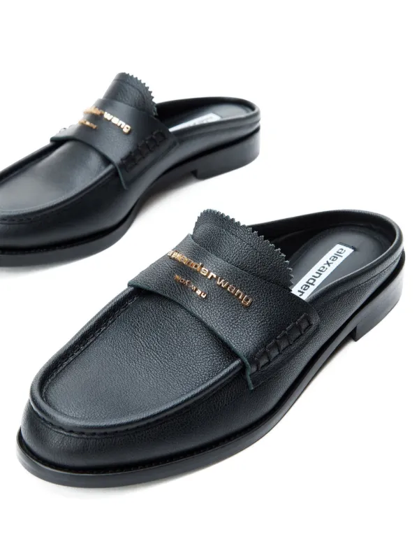 alexanderwang ミュール38 Alexander Wang Logo Lettering Mules | Black | FARFETCH