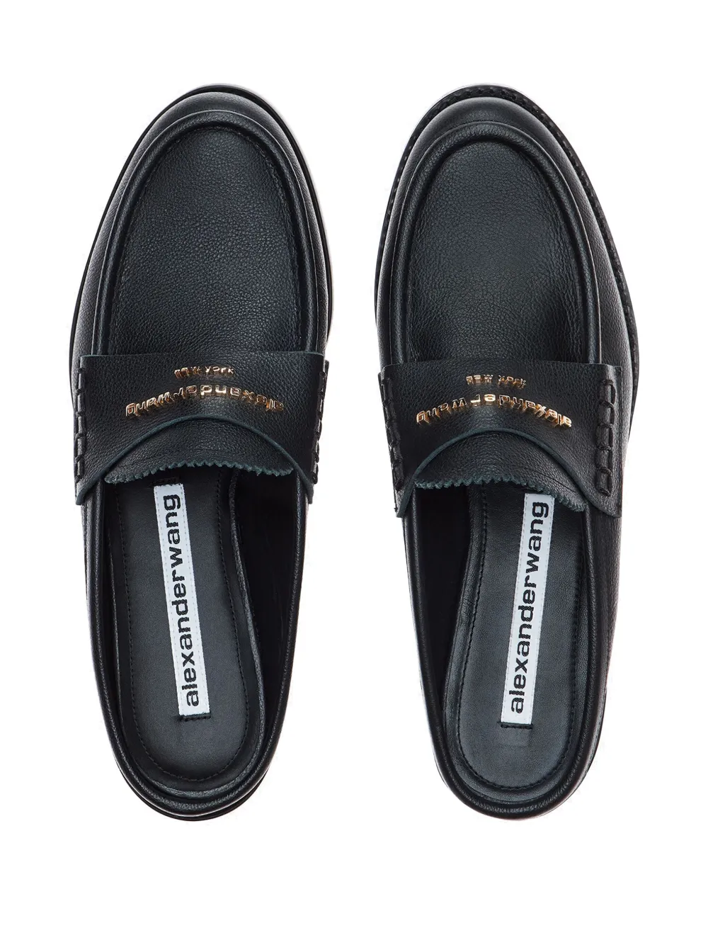 Alexander Wang logo lettering mules Black