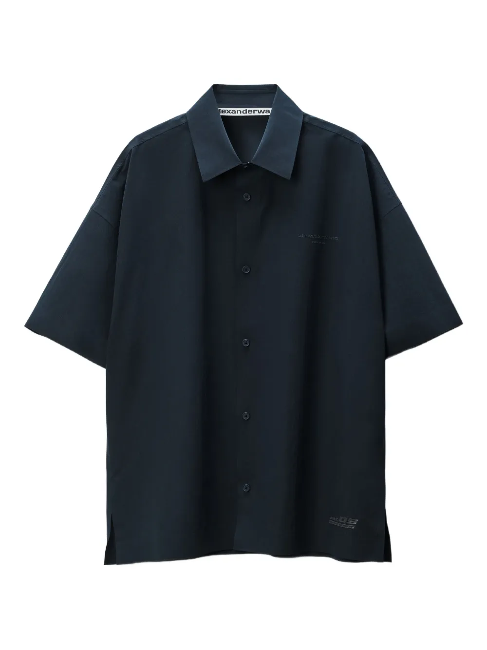Alexander Wang laser-cut logo button-up shirt | negro | Image 1
