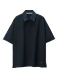 Alexander Wang laser-cut logo button-up shirt - Black