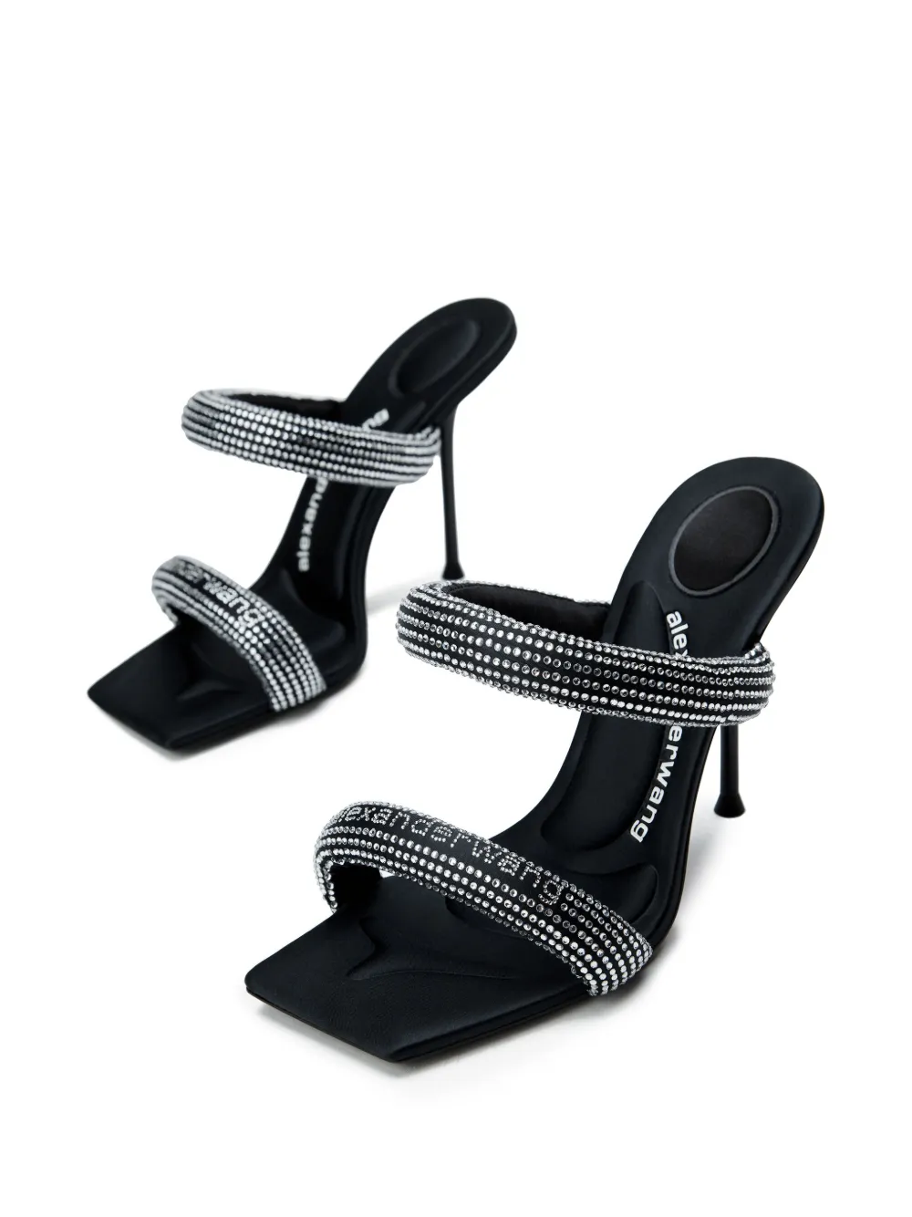 Alexander Wang crystal-embellished stiletto sandals Black