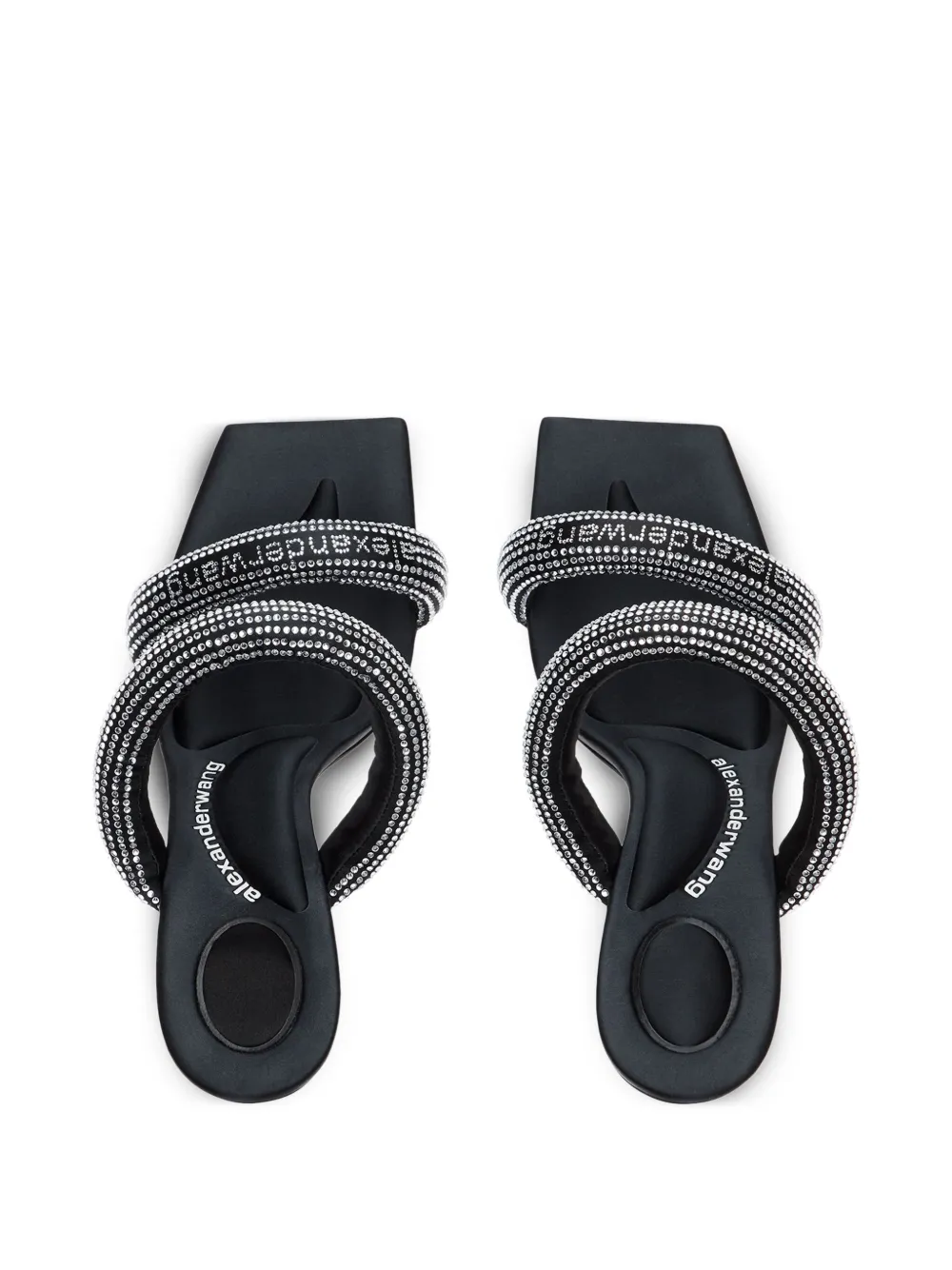 Alexander Wang crystal-embellished stiletto sandals Black