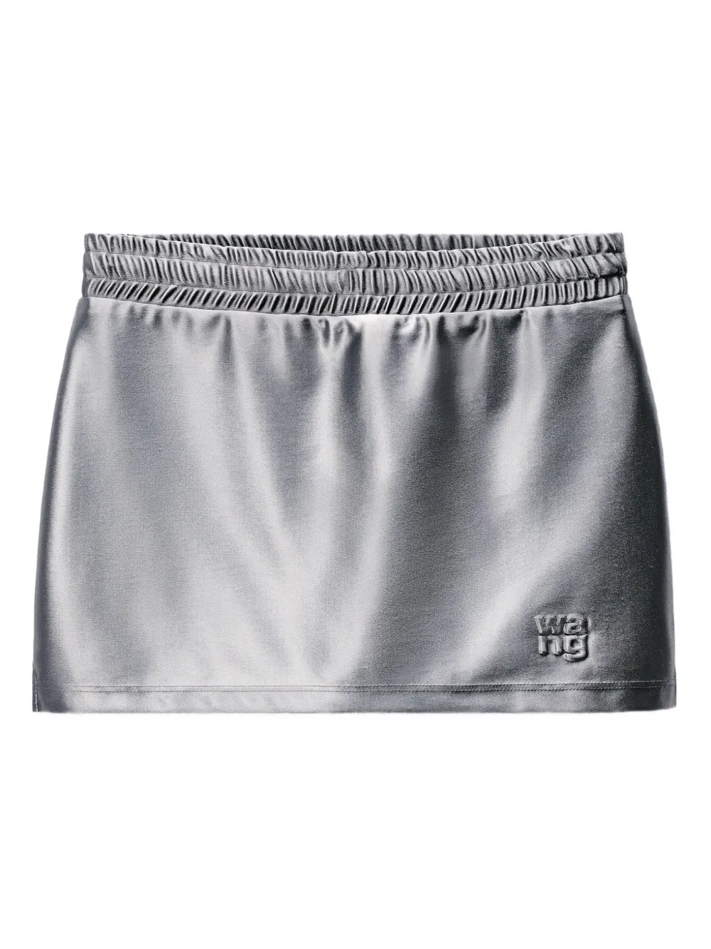 Alexander Wang Satijnen rok met elastische tailleband Zilver