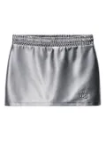 Alexander Wang elasticated-waistband satin skirt - Silver