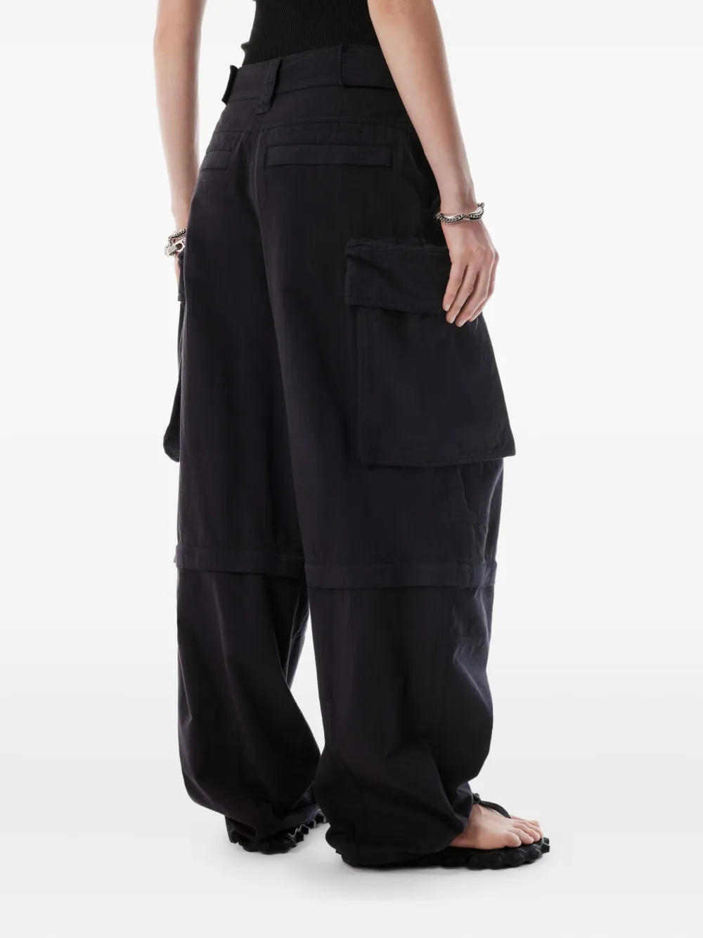 Alexander Wang Cargo broek met afneembaar vlak Zwart