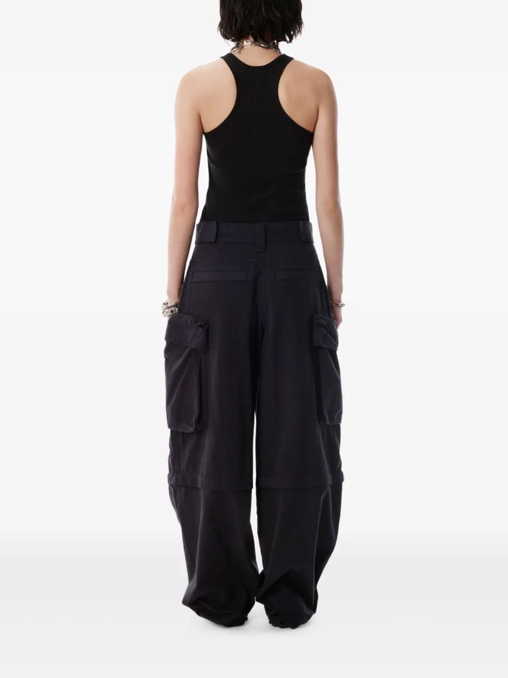  Alexander Wang Detachable-panel Cargo Trousers - Black 