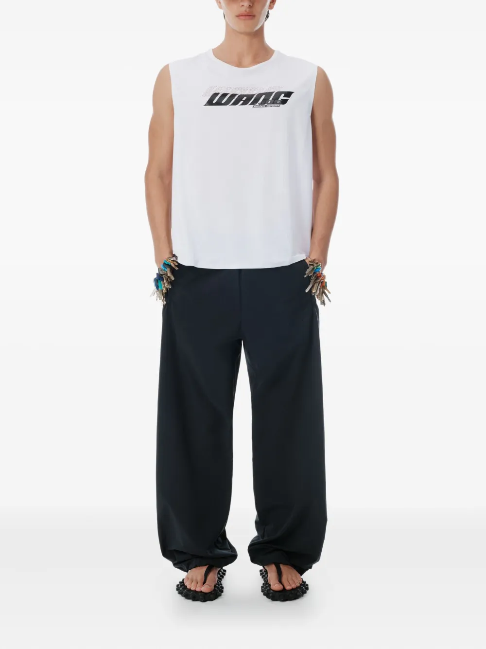 Alexander Wang Uitgesneden spencer Wit