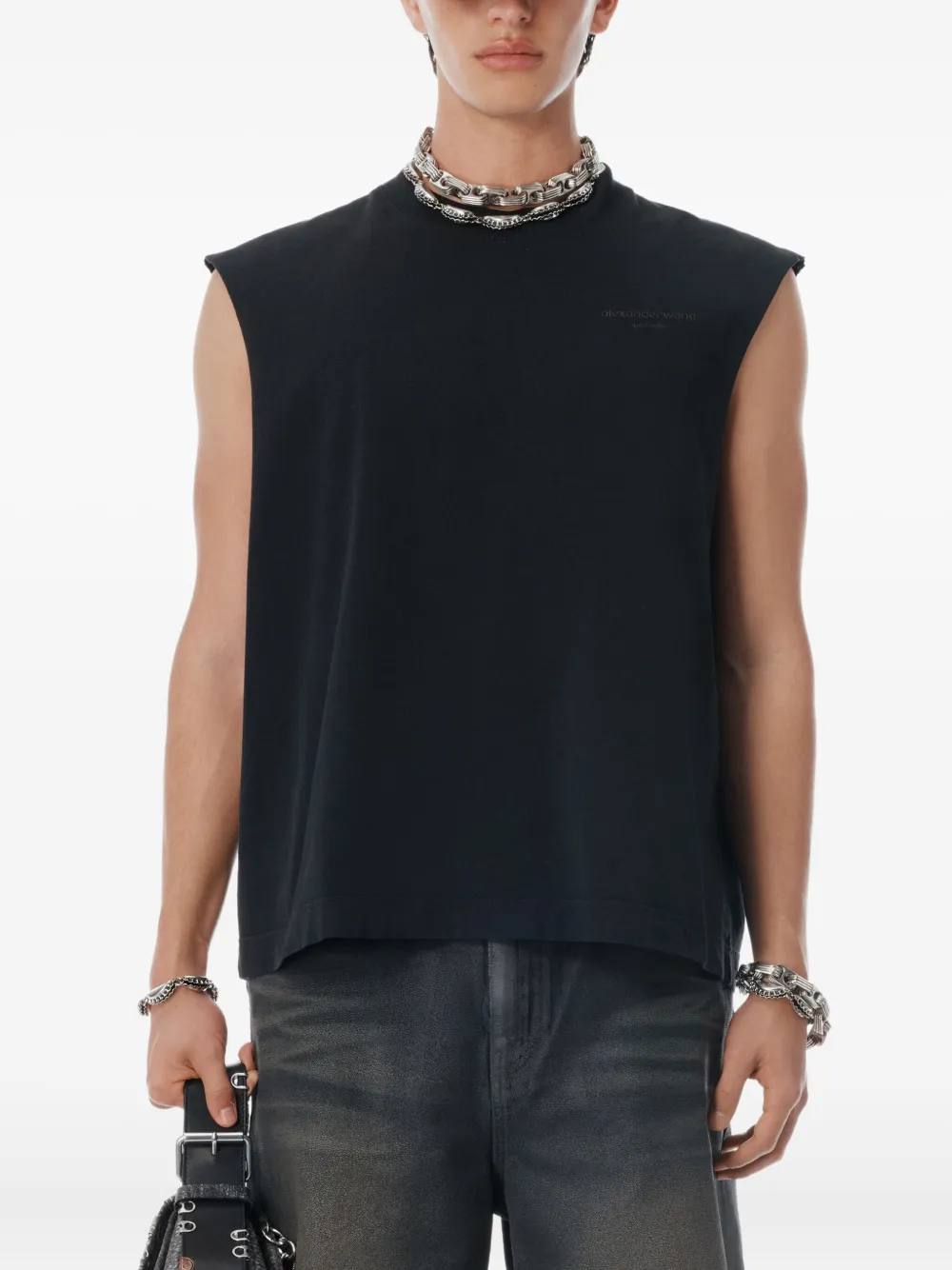 Alexander Wang Katoenen tanktop Zwart