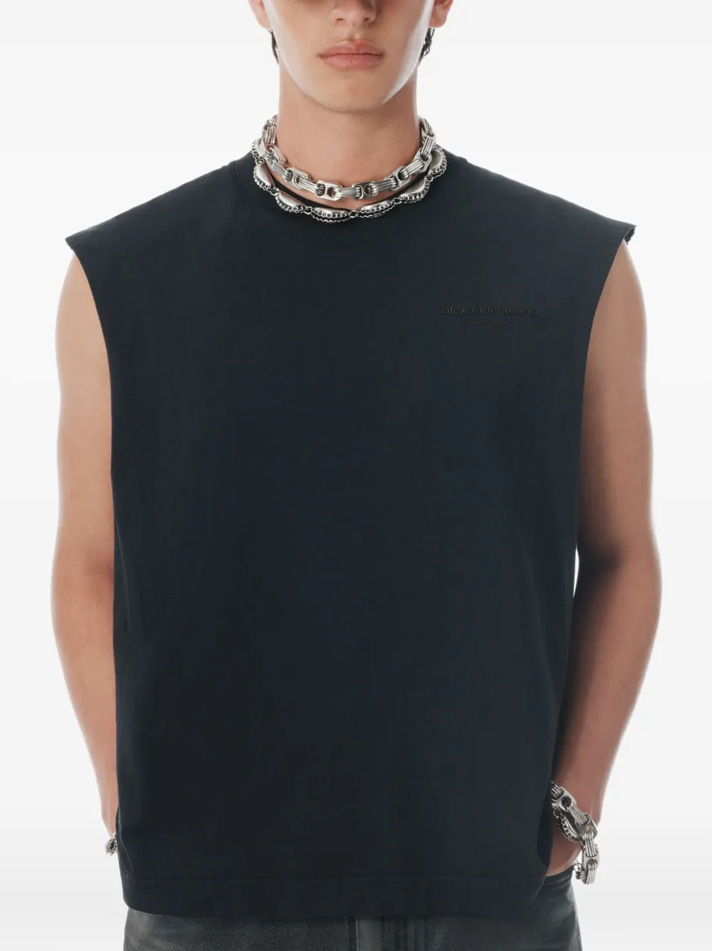 Alexander Wang Katoenen tanktop Zwart