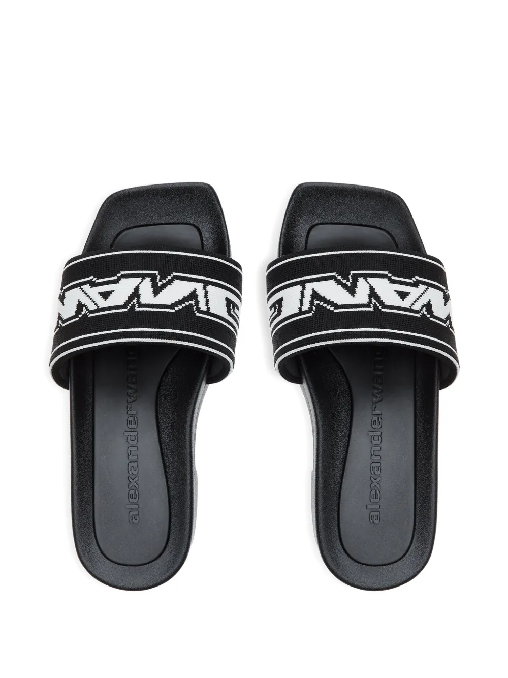 Alexander Wang Sandalen met plateauzool en logoband Zwart