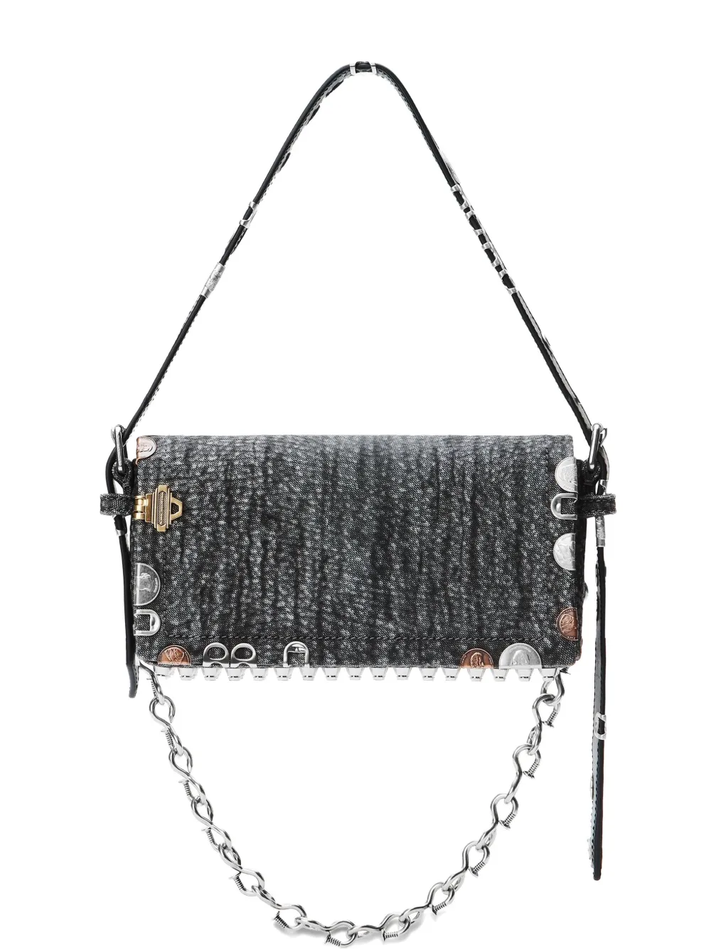 Alexander Wang Schoudertas met kettingdetail en studs Zwart