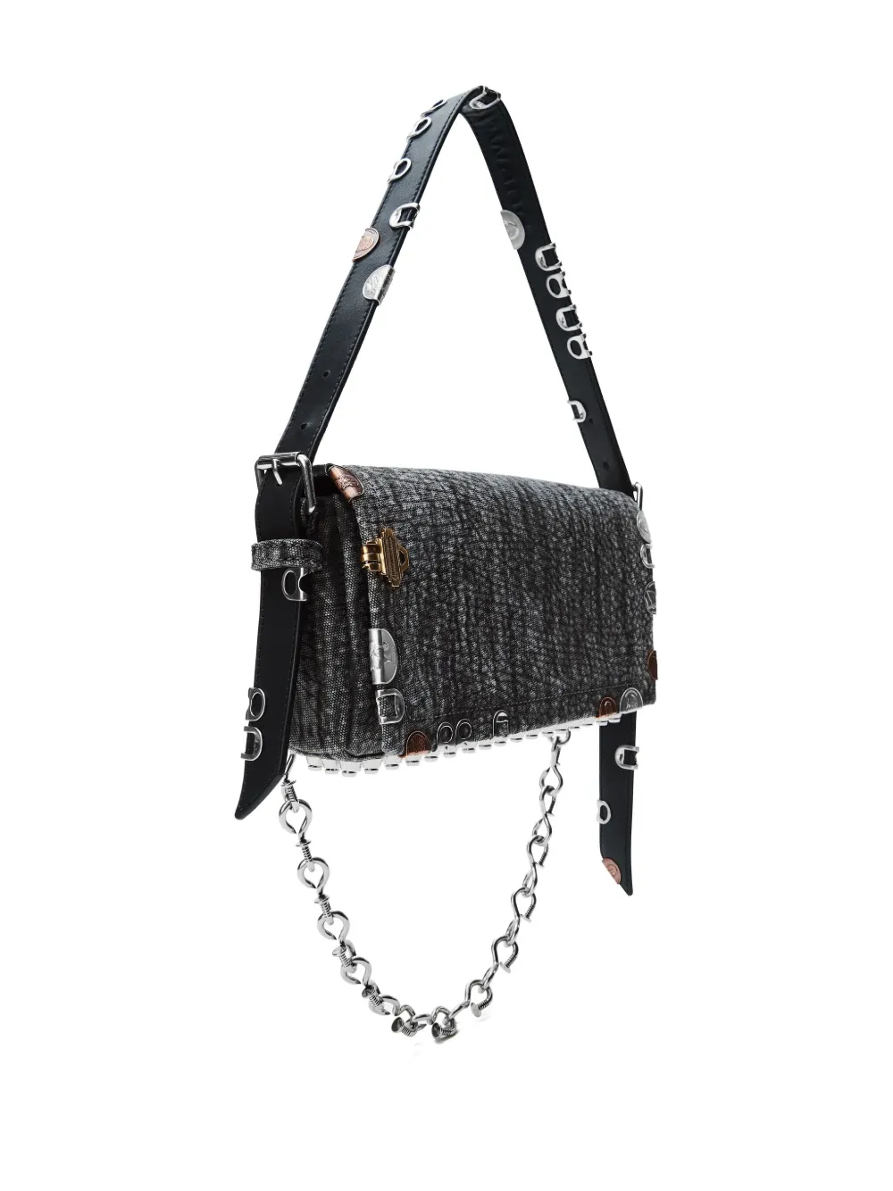 Alexander Wang Schoudertas met kettingdetail en studs Zwart