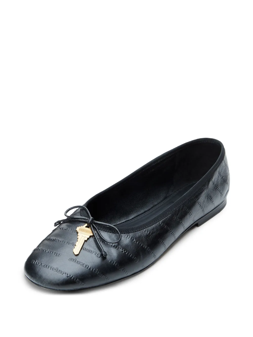 Alexander Wang key-detail quilted ballet flats Black
