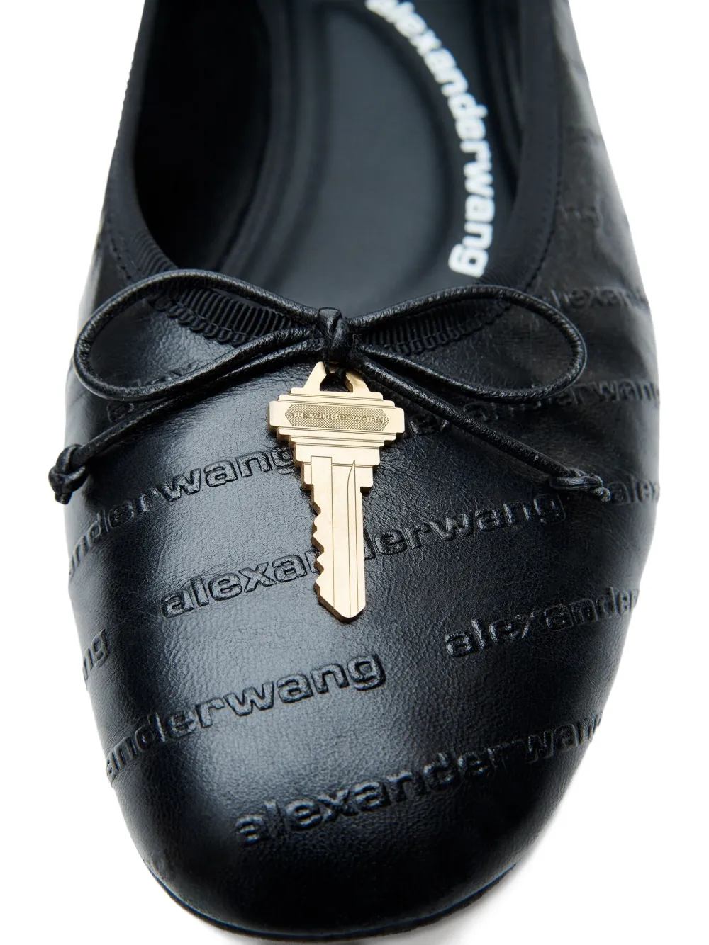 Alexander Wang key-detail quilted ballet flats Black