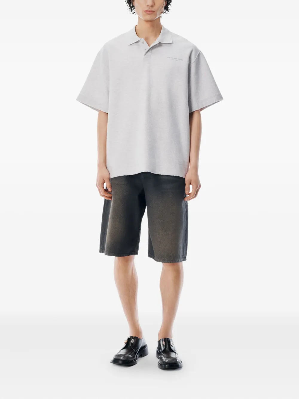 Alexander Wang piqué polo shirt Grijs