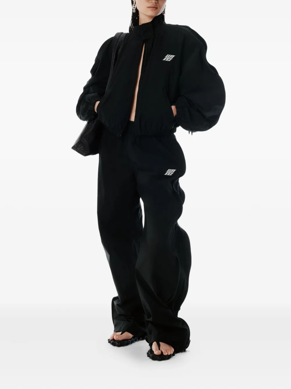 Alexander Wang Gedrapeerde trainingsbroek Zwart
