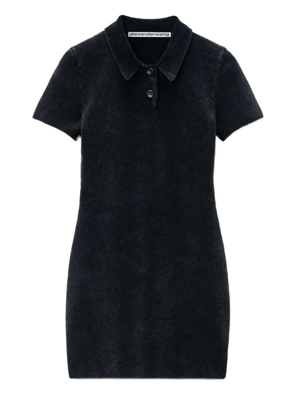 Alexander Wang Geribbelde polojurk Zwart