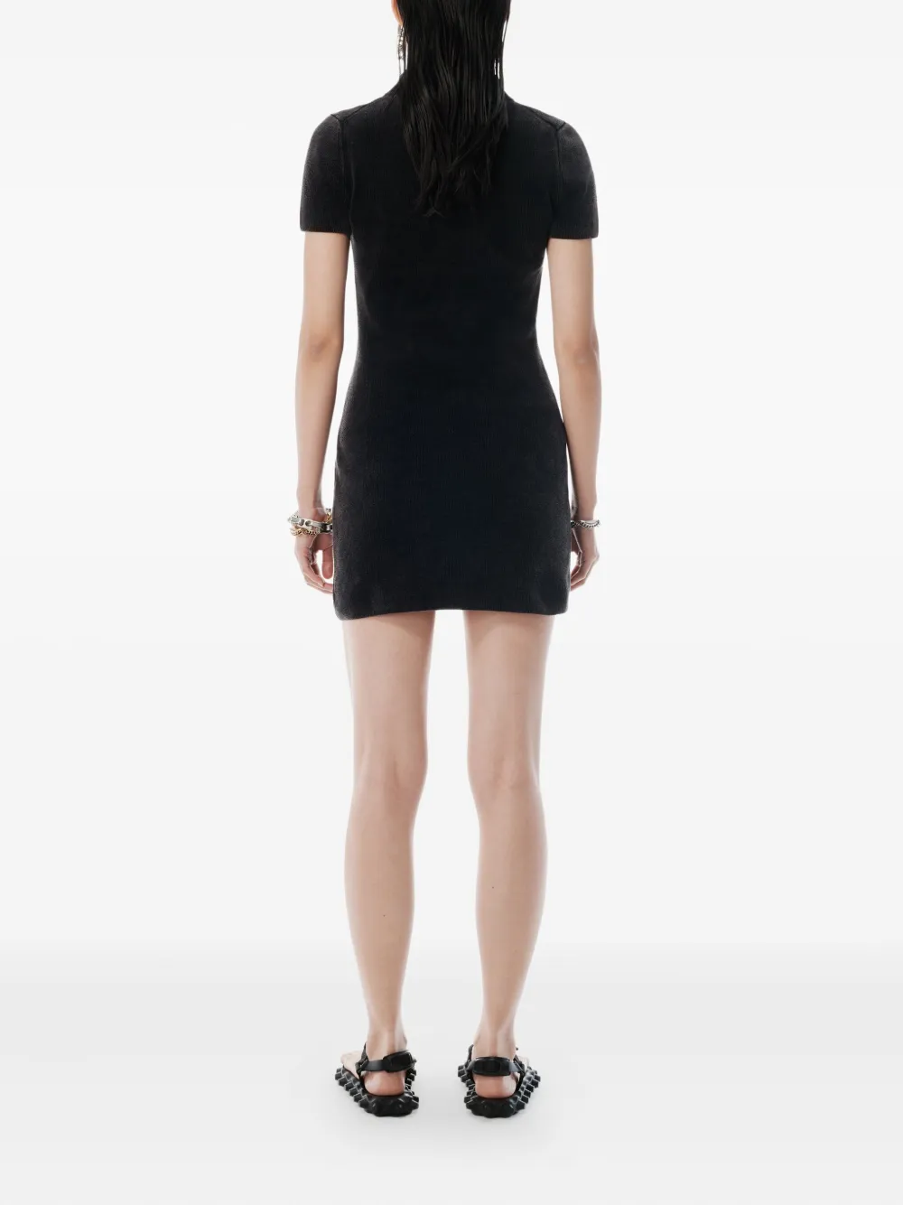 Alexander Wang Geribbelde polojurk Zwart