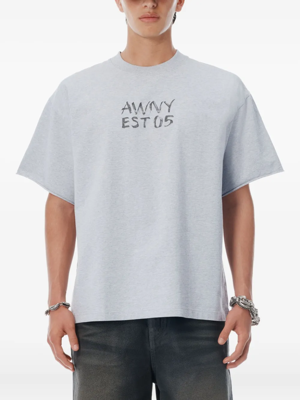 Alexander Wang T-shirt met logoprint Grijs