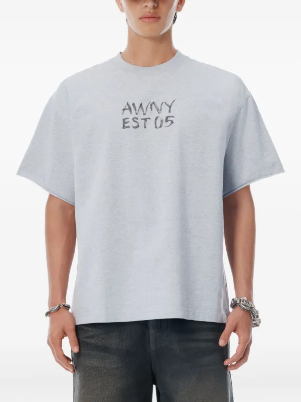 alexander wang ロゴTシャツ Alexander Wang ロゴ Tシャツ | ブラック | FARFETCH JP