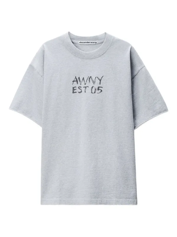 Alexander Wang ロゴ Tシャツ | グレー | FARFETCH JP