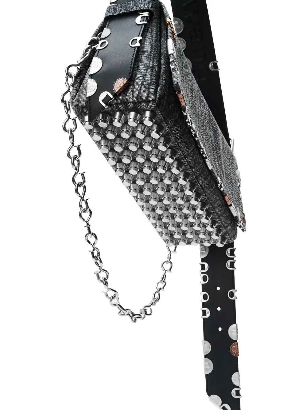 Alexander Wang Schoudertas met kettinghengsel en studs Zwart