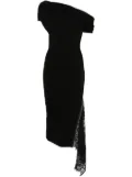 Monse lace-insert knitted dress - Black