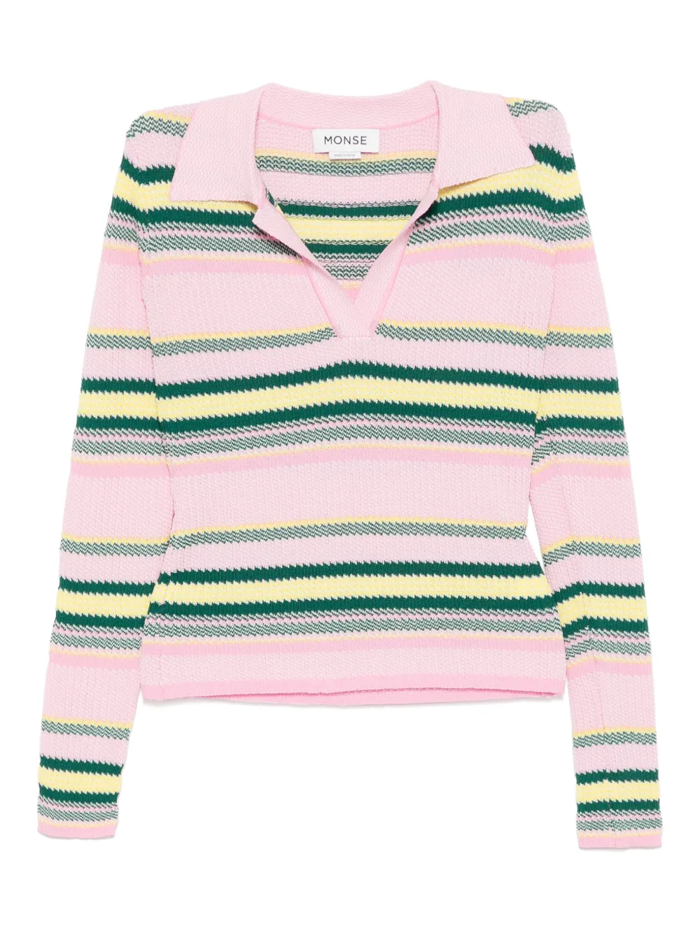 striped-jacquard top