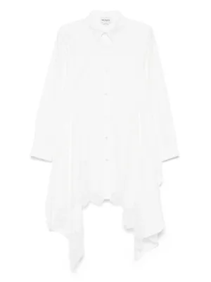 JW Anderson Distressed-finish Asymmetric Shirtdress - White