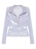 Monse sequin-embellished mesh top - Purple