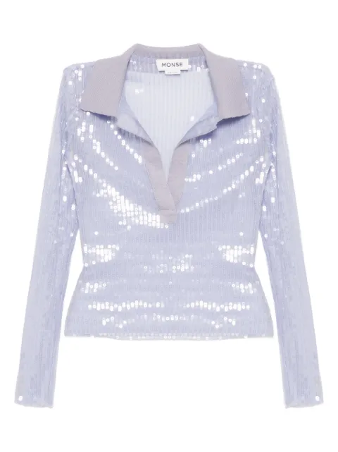 Monse sequin-embellished mesh top