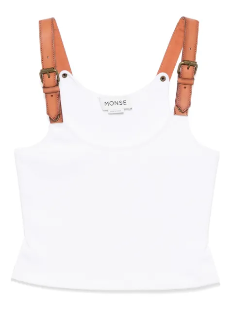 Monse leather strap tank top