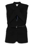 Monse belted gilet - Black
