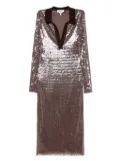 Monse mesh midi dress - Brown
