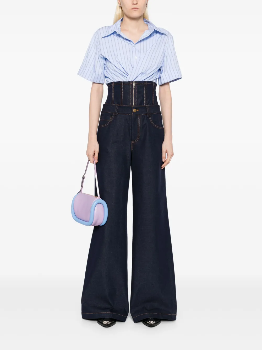 Monse Jeans met korset - Blauw
