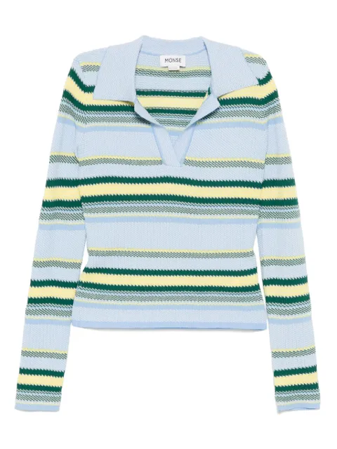 Monse striped-jacquard top