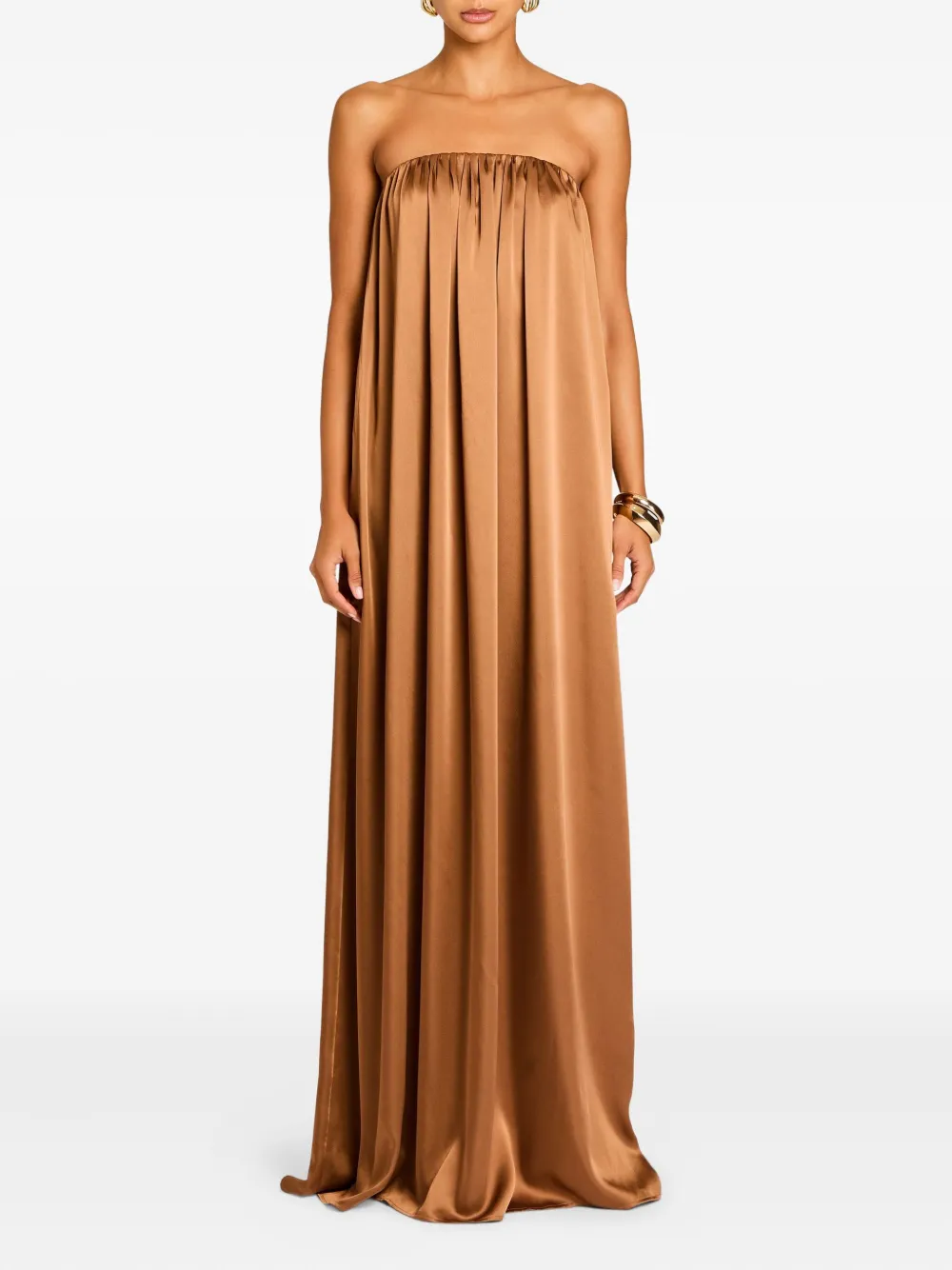 SER.O.YA Monique satin maxi dress - Bruin