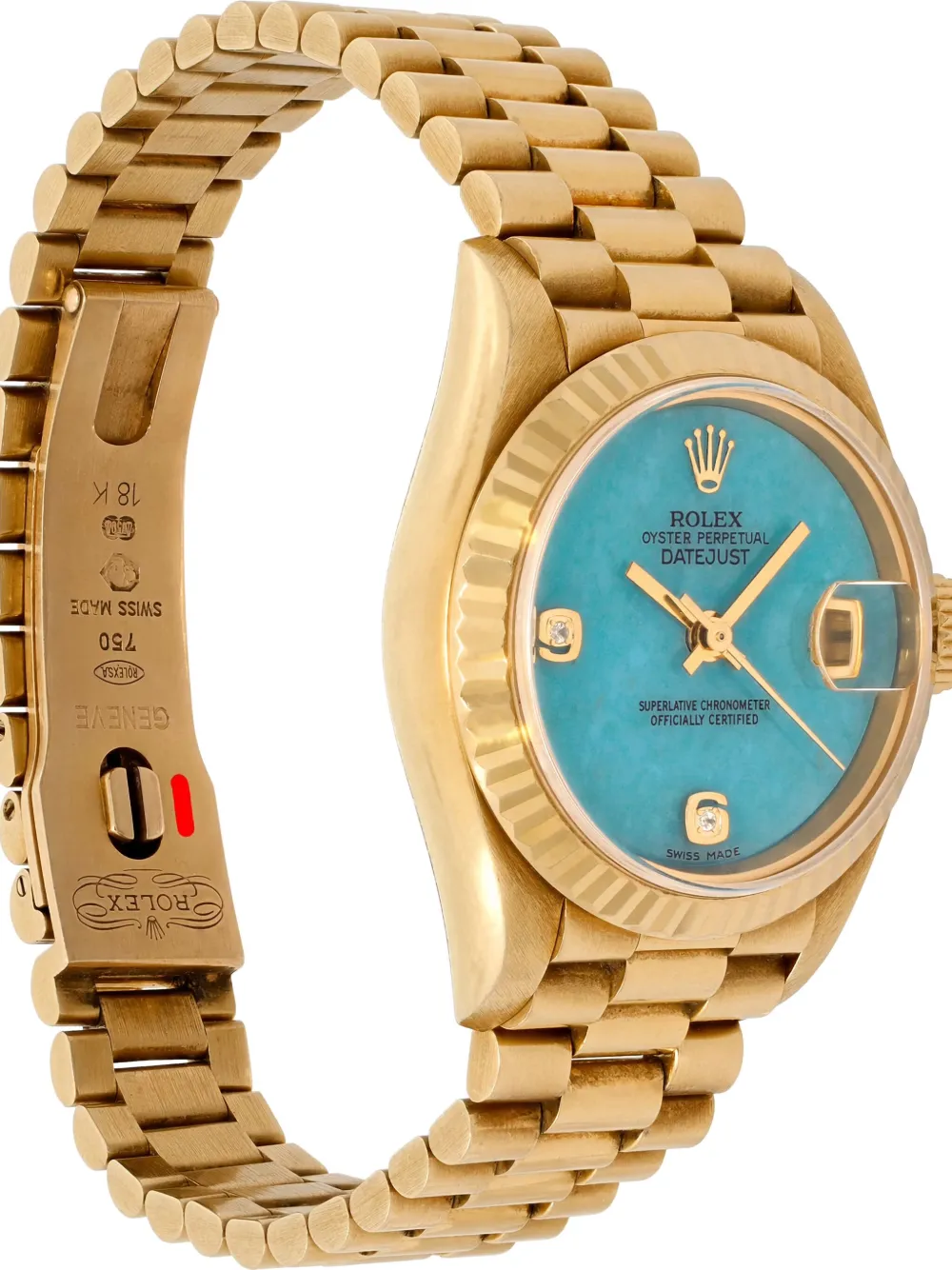 Pre-owned Rolex Datejust 26mm In Blue