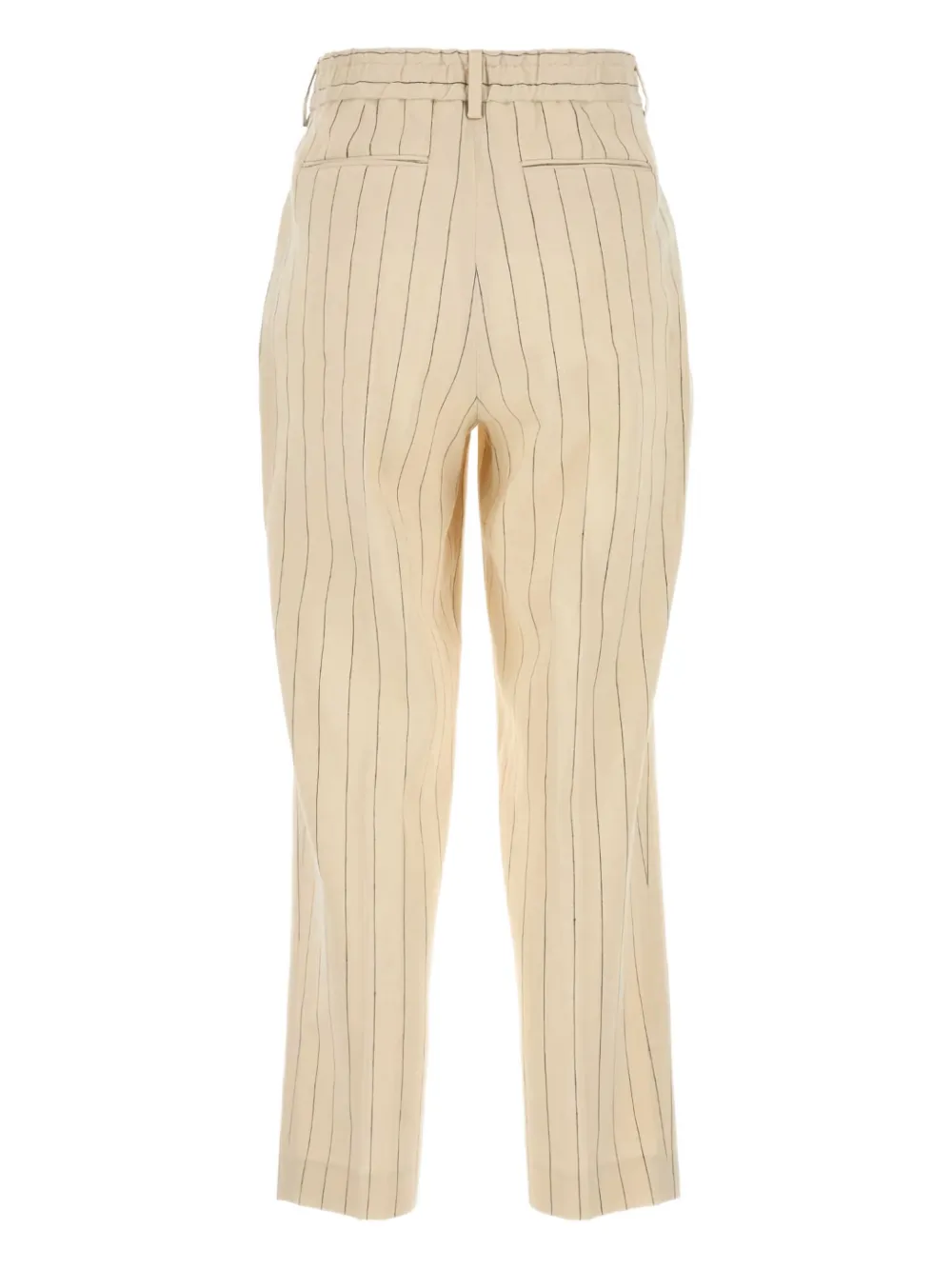 PT Torino Broek van linnenblend met borduurwerk - Beige